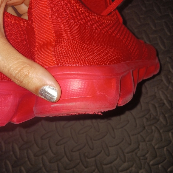 Men red lace up breathable sneakers - Picture 11 of 13